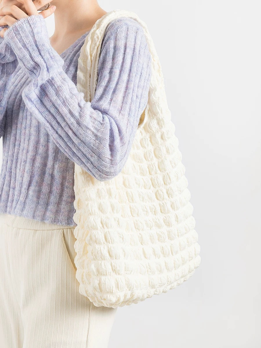 Marshmallow Grid Tote