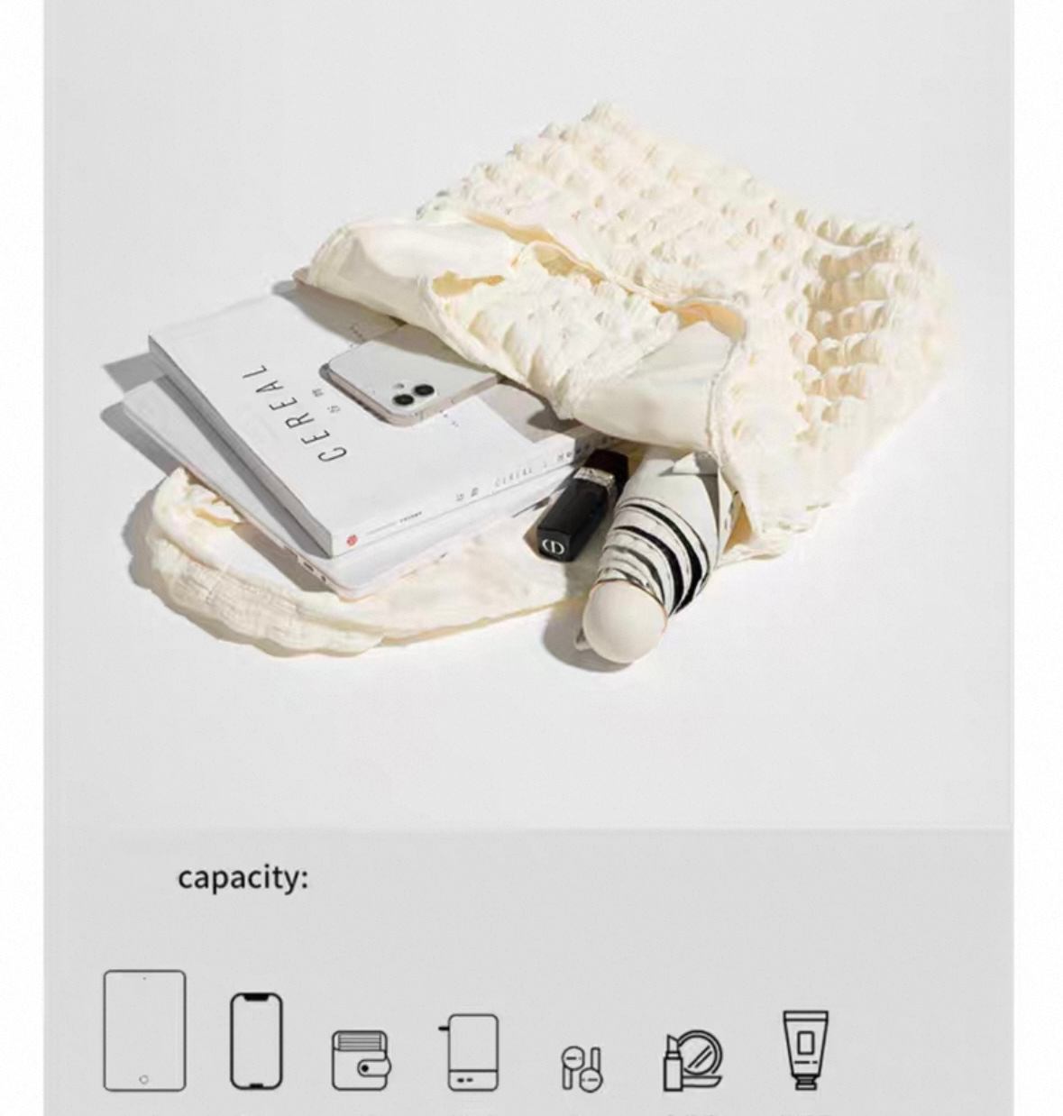 Marshmallow Grid Tote