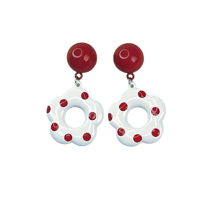 Cherry Pop Dots Earrings