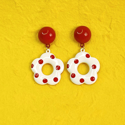 Cherry Pop Dots Earrings